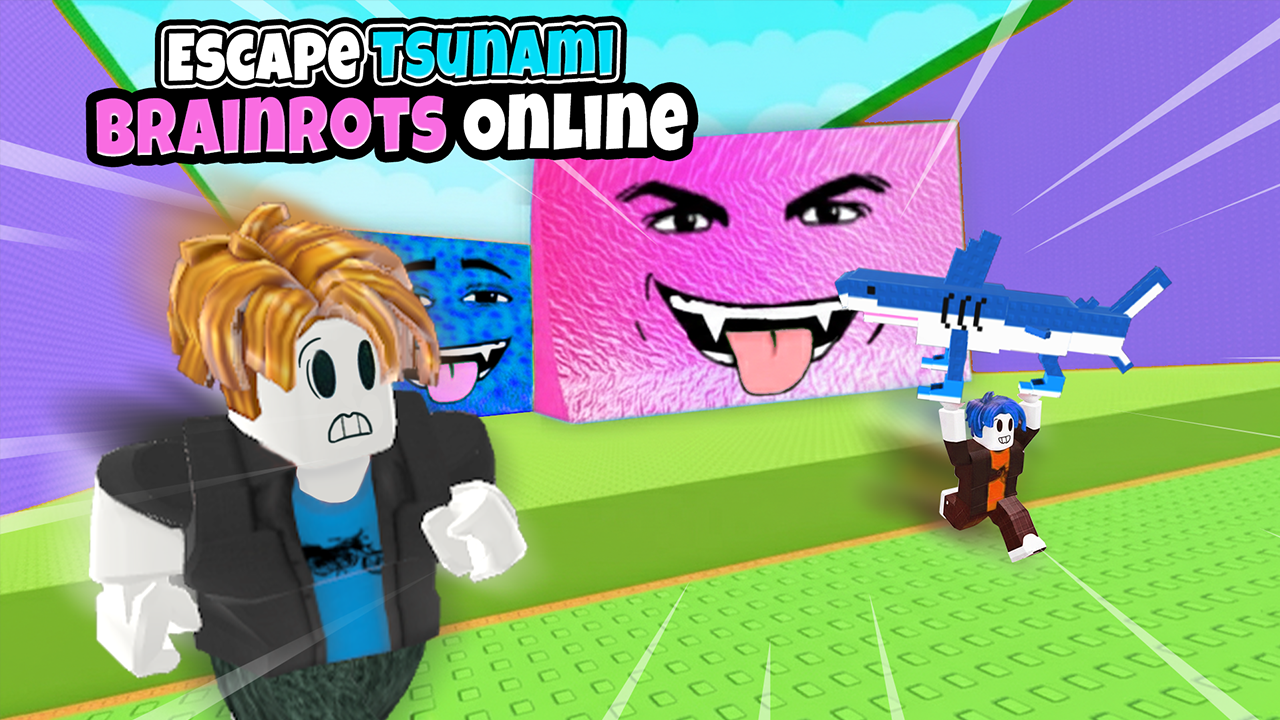 Escape Tsunami Brainrots Online game thumbnail