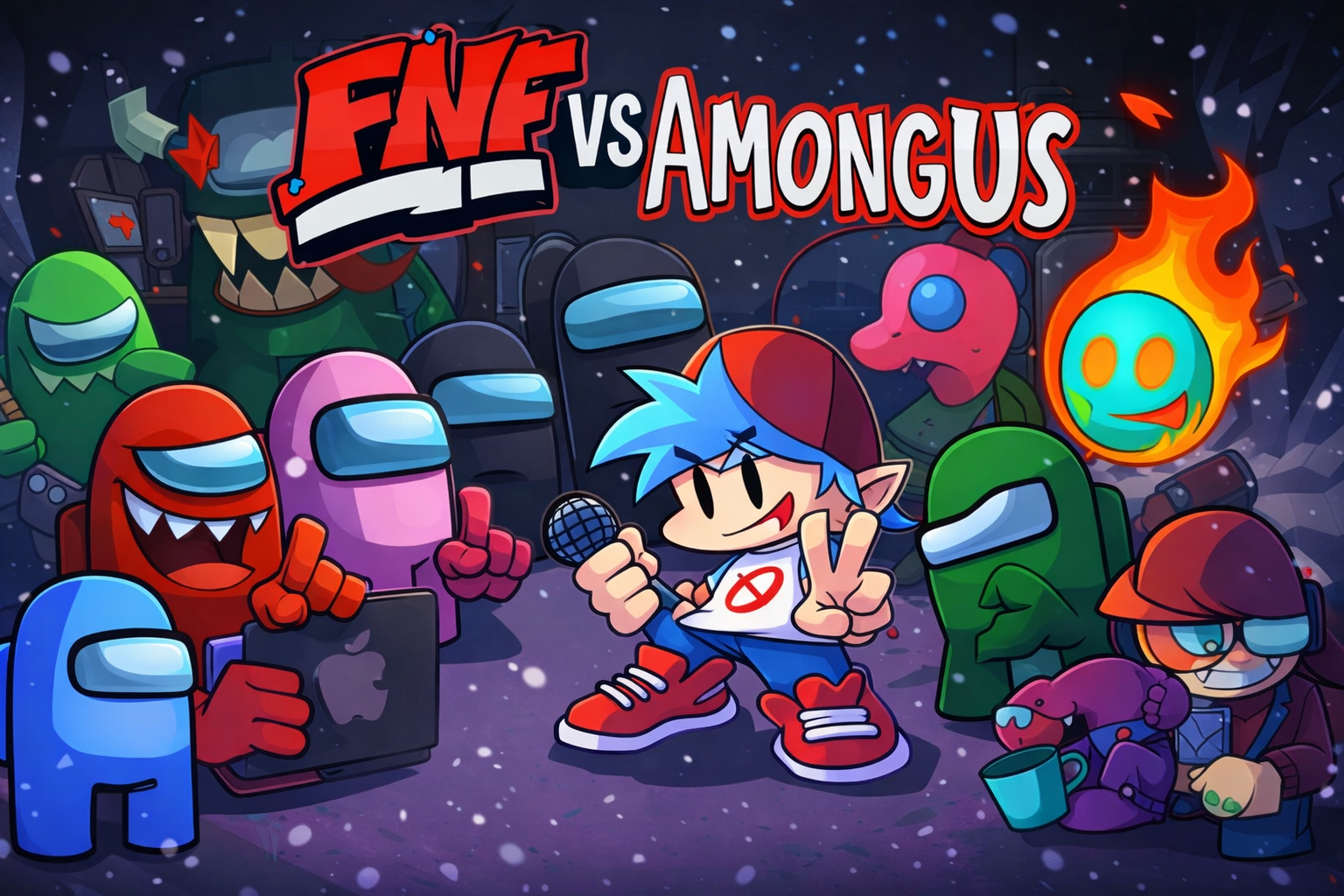 Fnf Vs Amongus game thumbnail