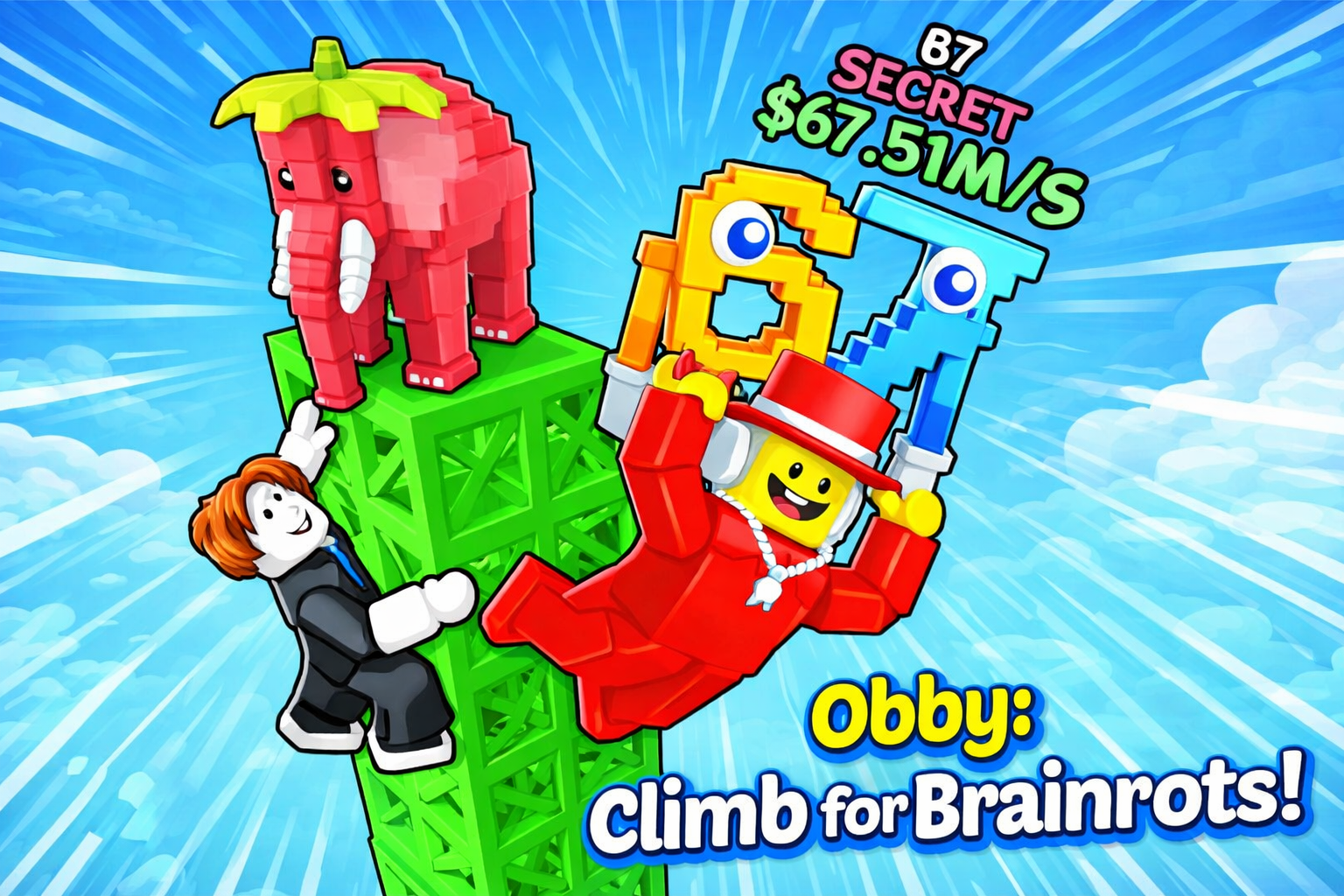 Obby Climb For Brainrots game thumbnail