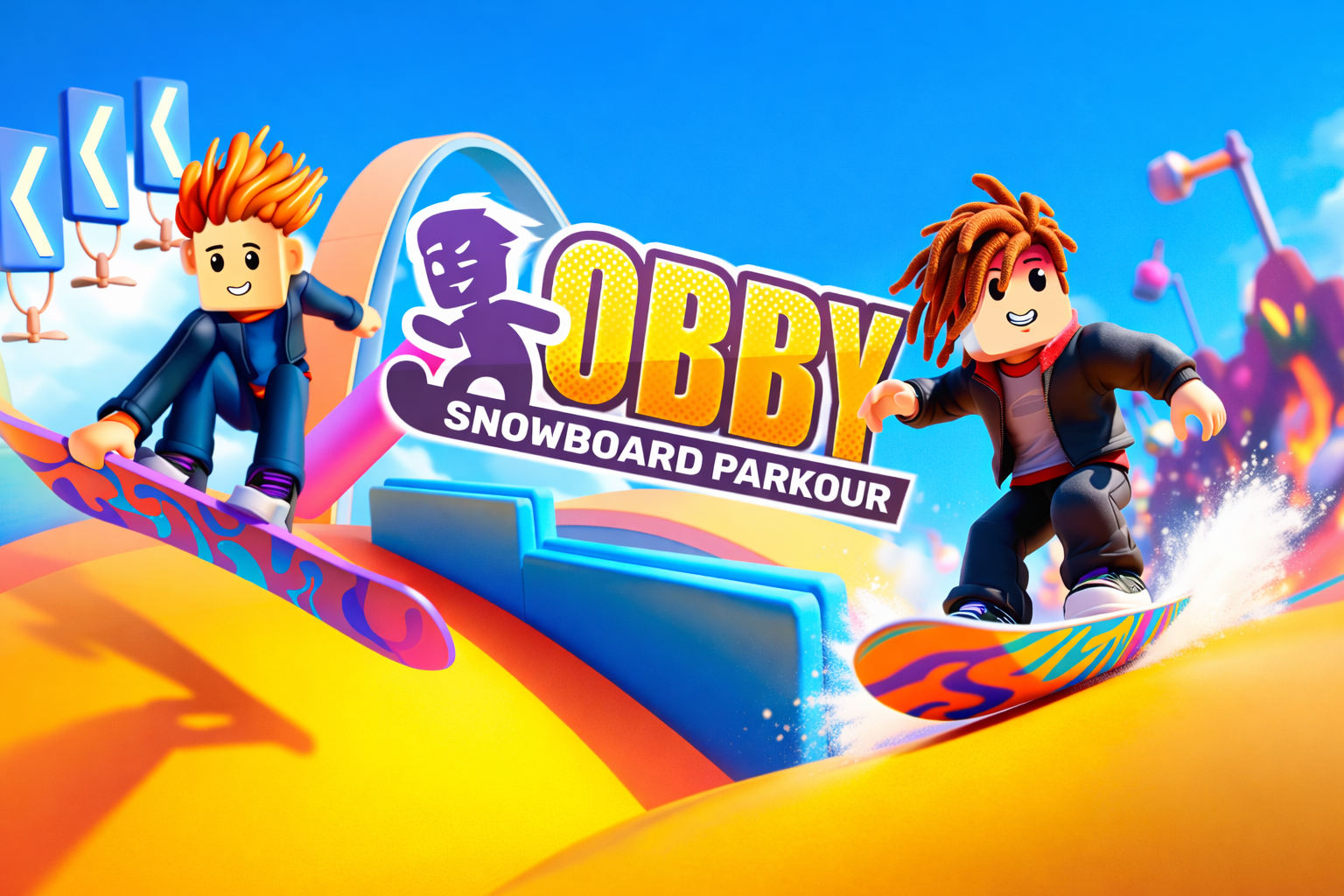 Obby Snowboard Parkour game thumbnail