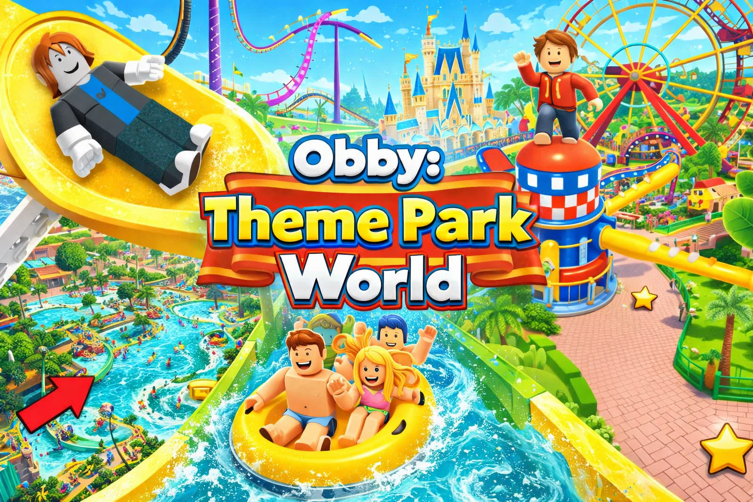 Obby Theme Park World game thumbnail