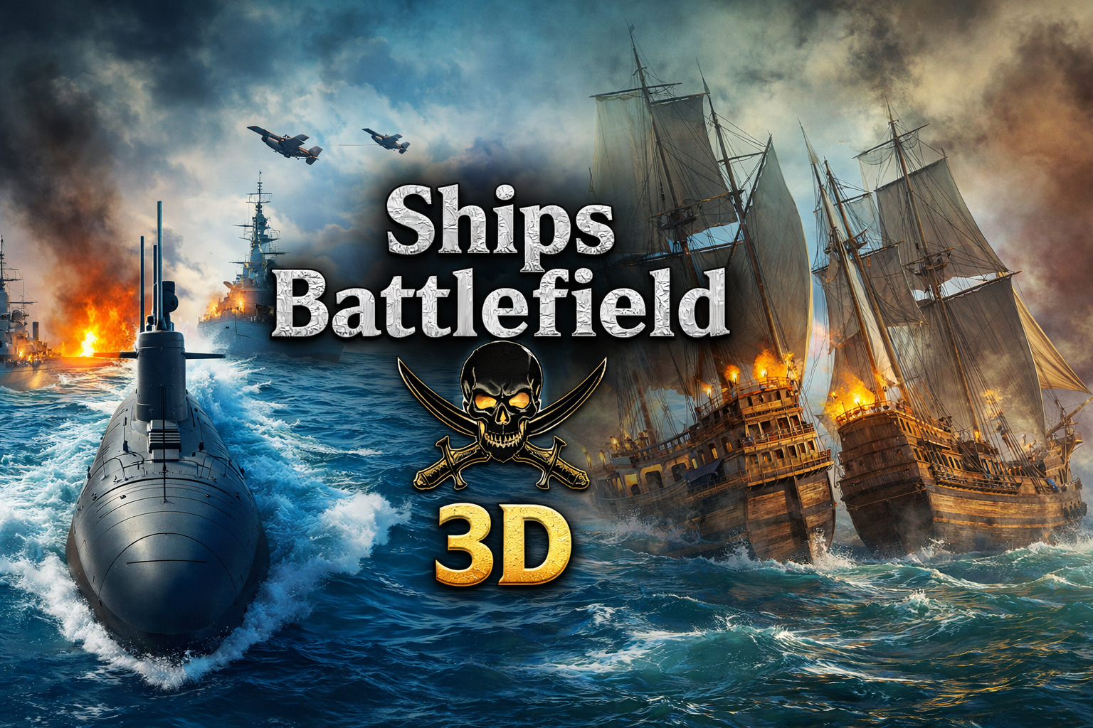 Ships Battlefield 3d game thumbnail